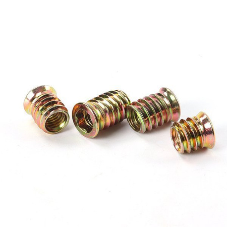 Mufa do Drewna Dwugwintowa M8x20mm - 10szt - Wypustka Meblowa - Wkręt - Nakrętka Odporna na Korozję